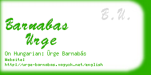 barnabas urge business card