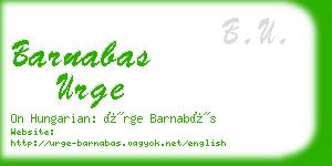 barnabas urge business card